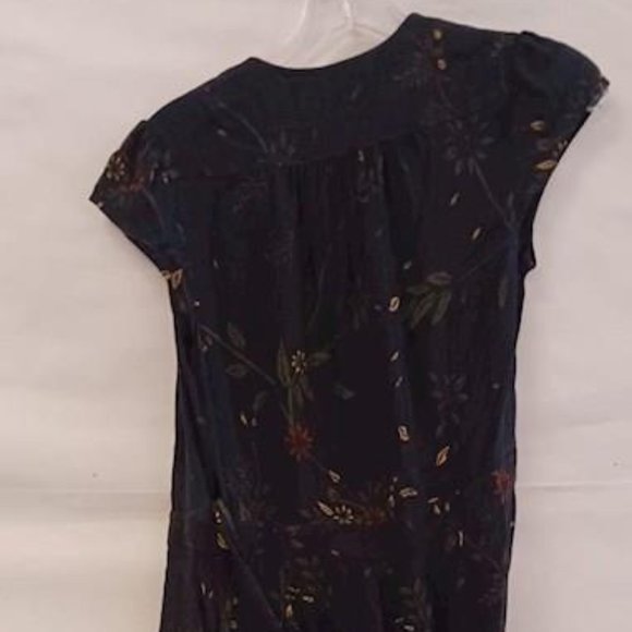 NWT AG Adriano Goldschmied Daphne Maxi Dress XS Extra Small Wrap Black Floral - Picture 5 of 8